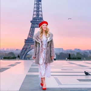 Unreal Fur Natural Elixir Faux Fur Coat NWOT